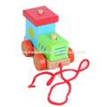 2015 New Item Hot Selling Wooden Car Set Colorful Pulling Toys for Kids